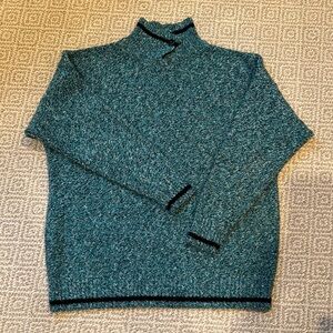 Vintage CT Sport  Teal and Black Crewneck or Turtleneck Sweater